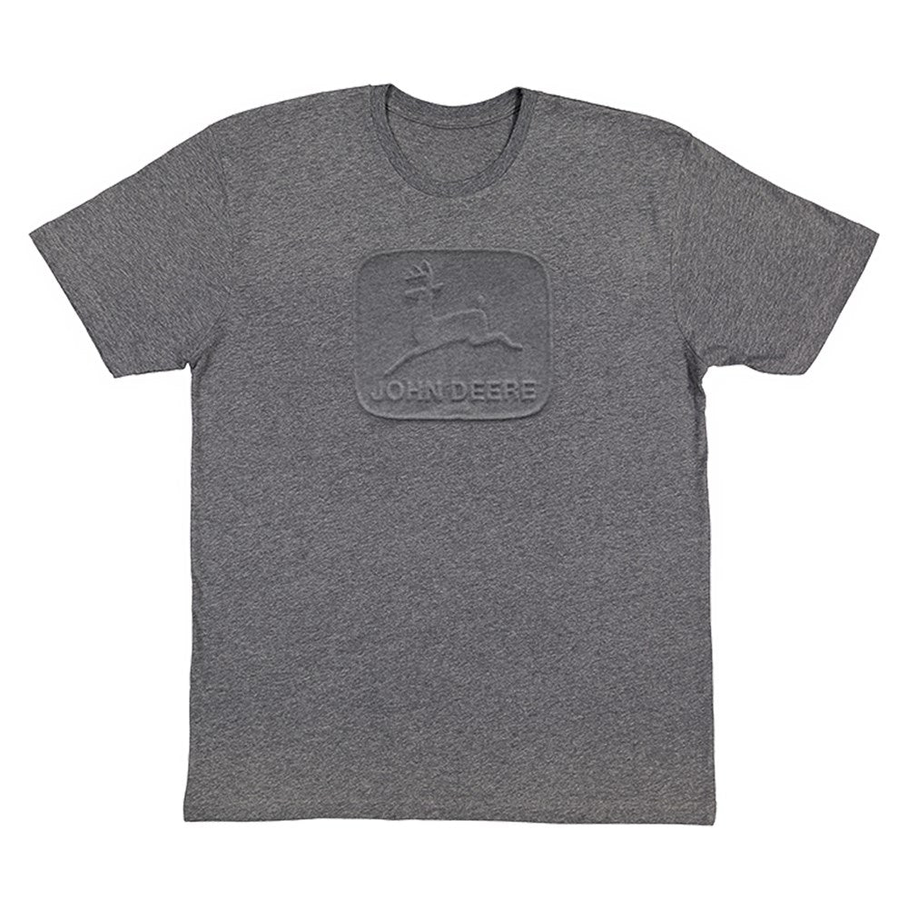 John Deere Embossed Logo Tee in Charcoal