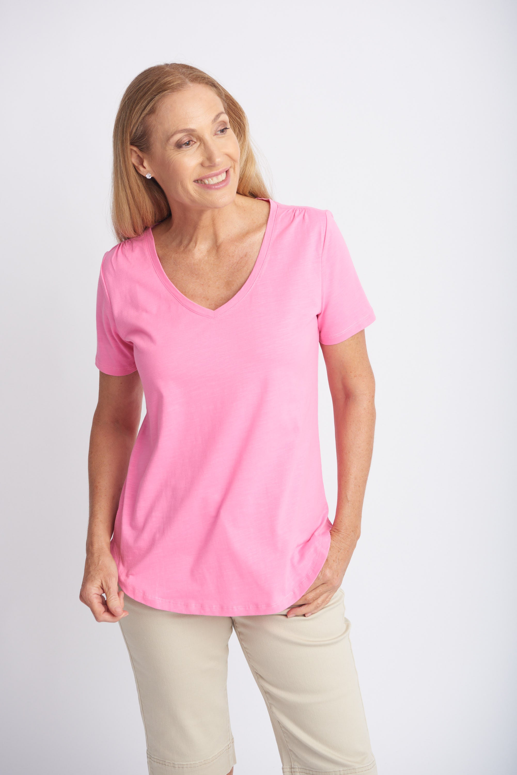 Goondiwindi Cotton Cotton V Neck Tee