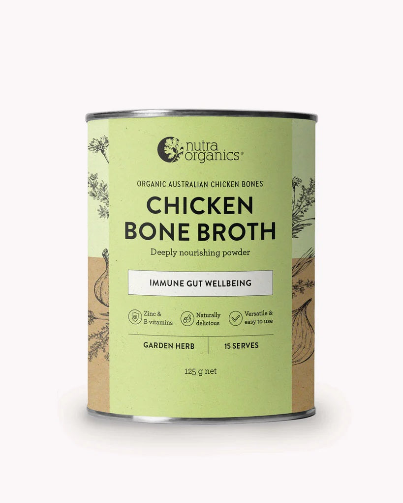 Nutra Organics Chicken Bone Broth Garden Herb 125g