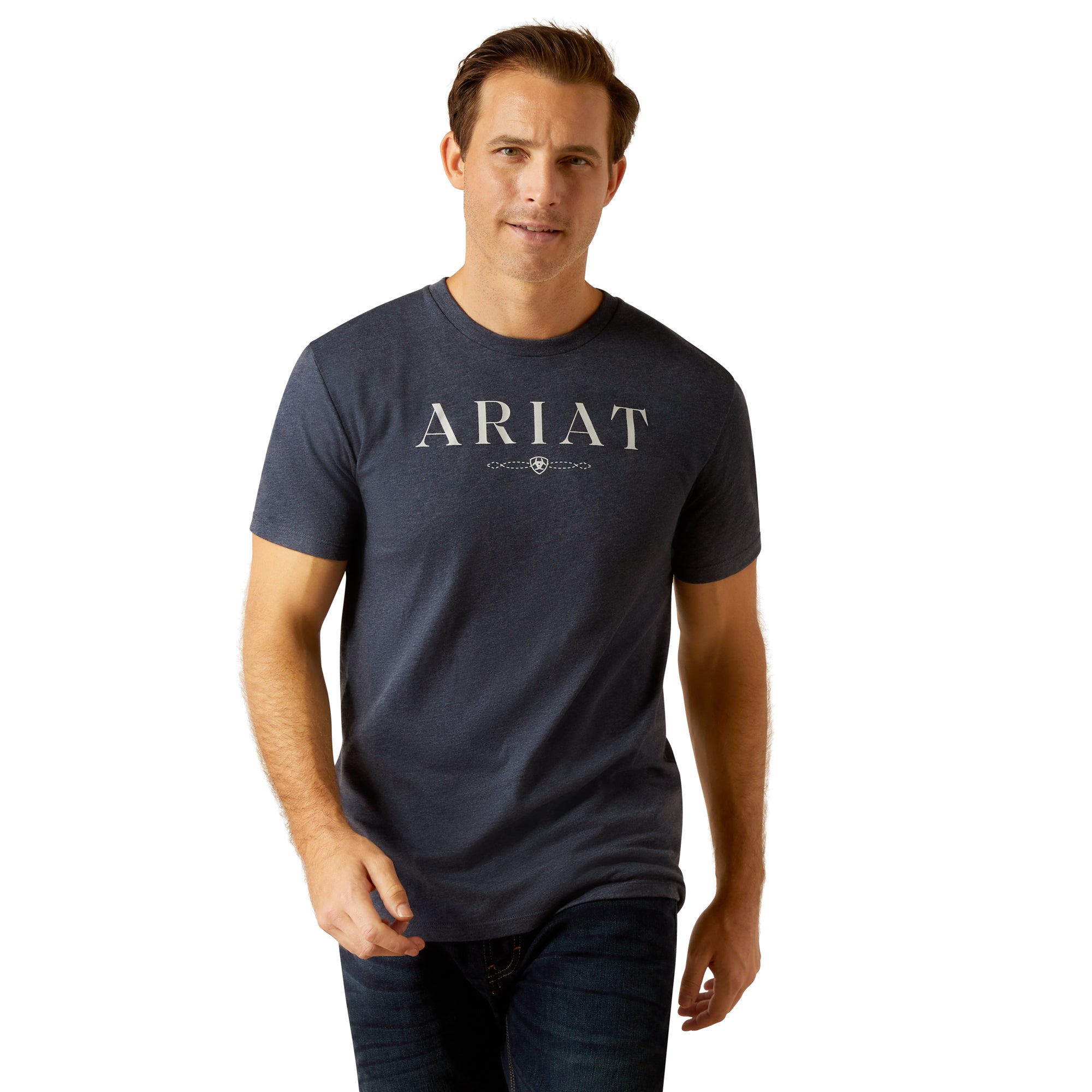 Ariat Men's Black & White Logo Tee