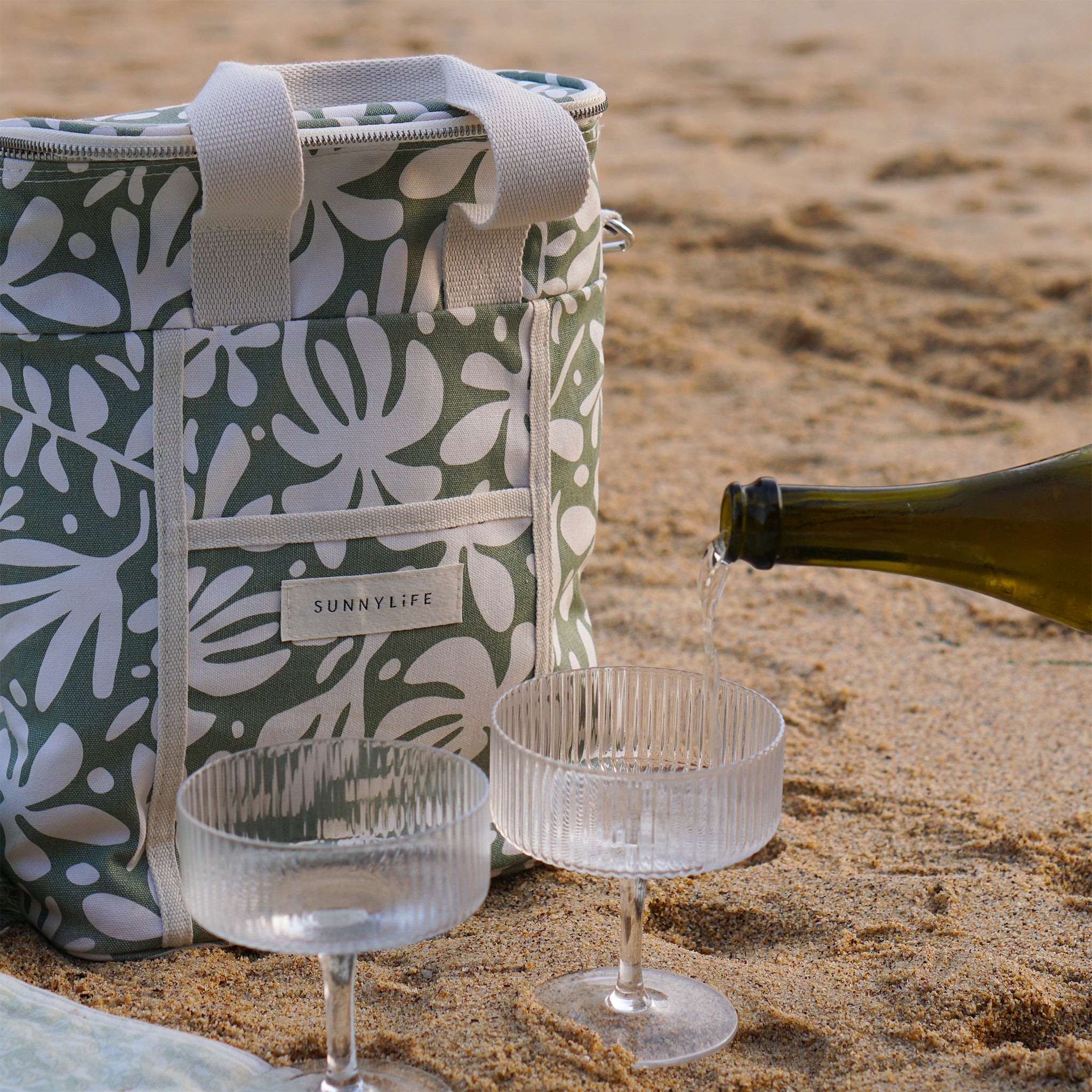 Sunnylife Canvas Drinks Cooler Bag