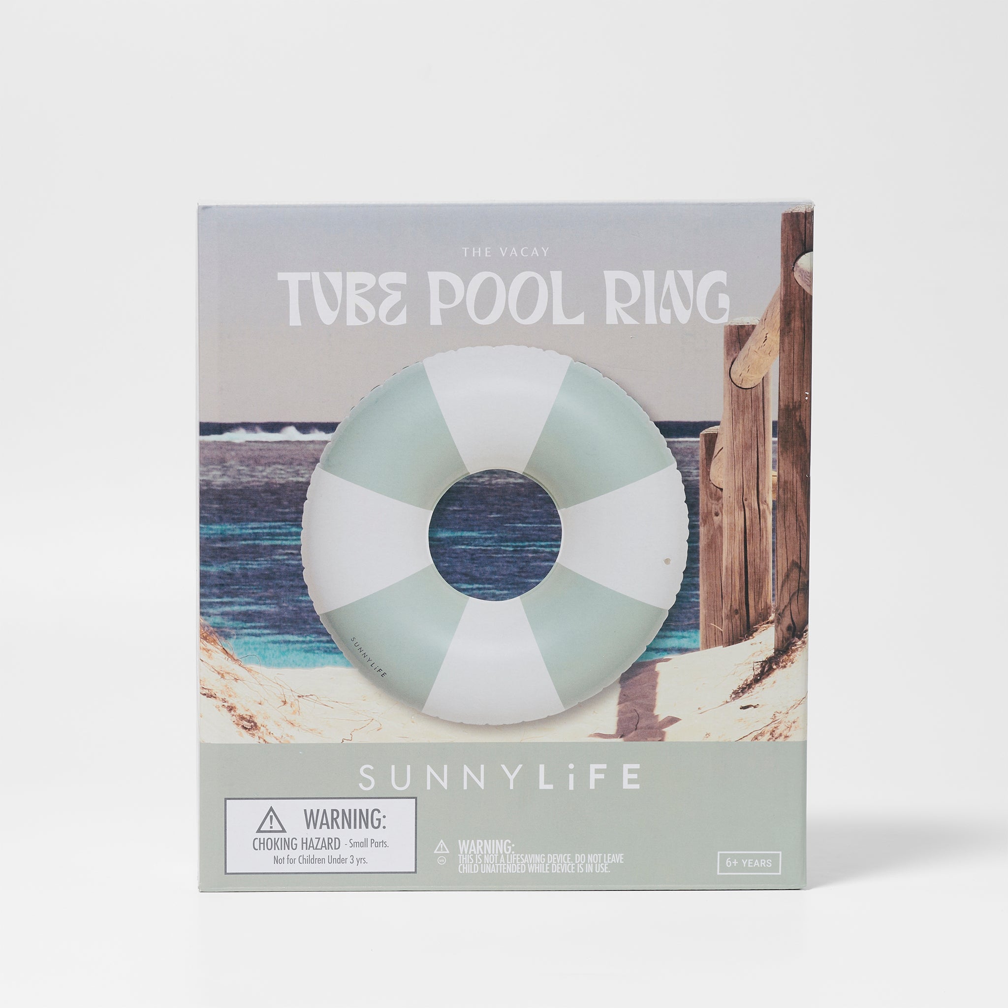 Sunnylife Tube Pool Ring - Olive Stripe