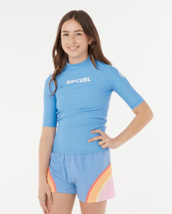 Classic Surf Short Sleeve Rash Vest Girls