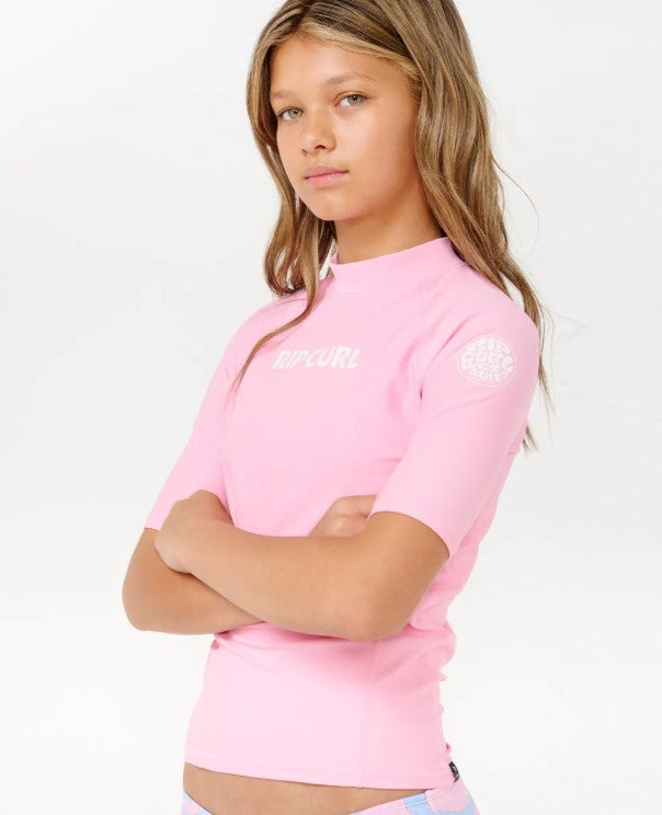 Classic Surf Short Sleeve Rash Vest Girls