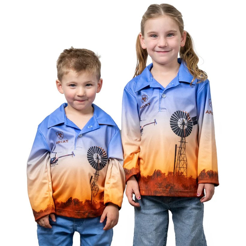 Ariat Kids Windmill Fishing Shirt