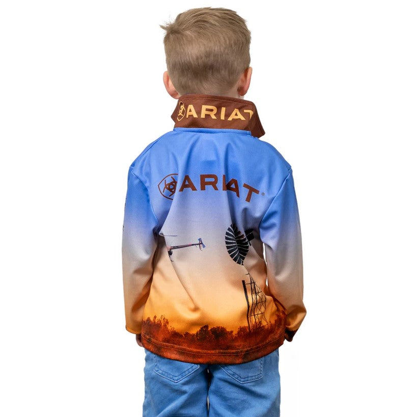 Ariat Kids Windmill Fishing Shirt