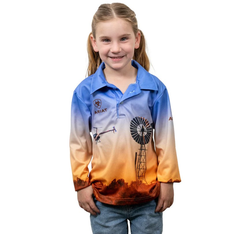 Ariat Kids Windmill Fishing Shirt