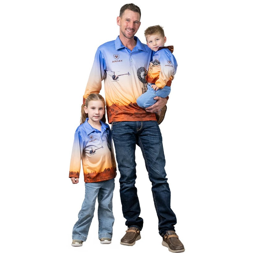 Ariat Kids Windmill Fishing Shirt