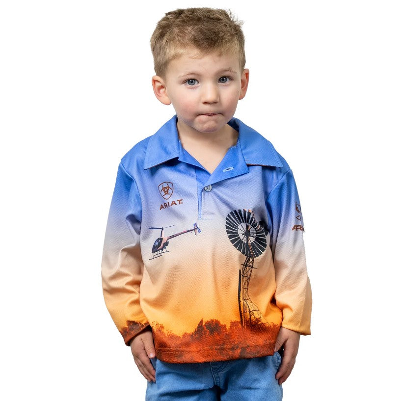 Ariat Kids Windmill Fishing Shirt