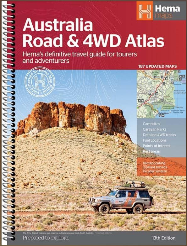 Hema Maps Australia Road & 4WD Atlas (Spiral Bound) - 252 x 345mm