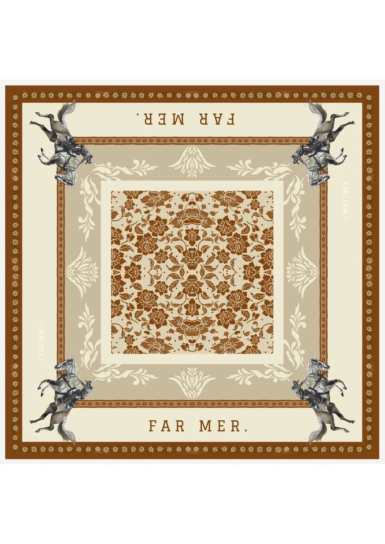 FAR MER Paisley Palomino Silk Bandana