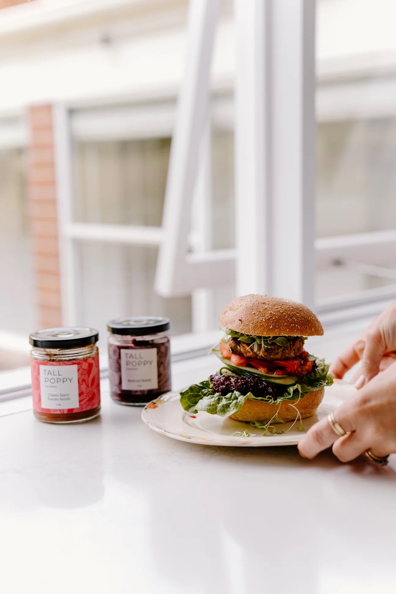 beetroot relish, hamburgers, the conron store, grenfell shops